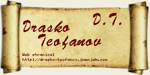 Draško Teofanov vizit kartica